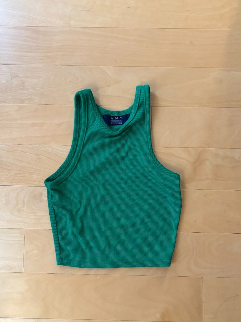 Green Crop Tank Top